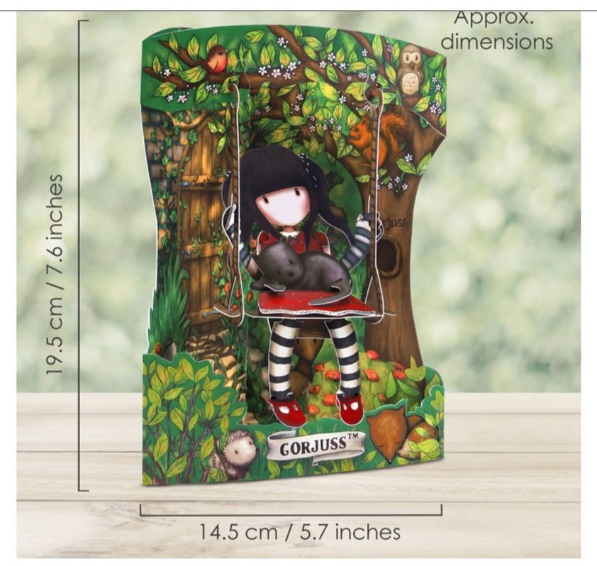 Ruby Gorjuss Girl Swinging - Swing Card (SC191)