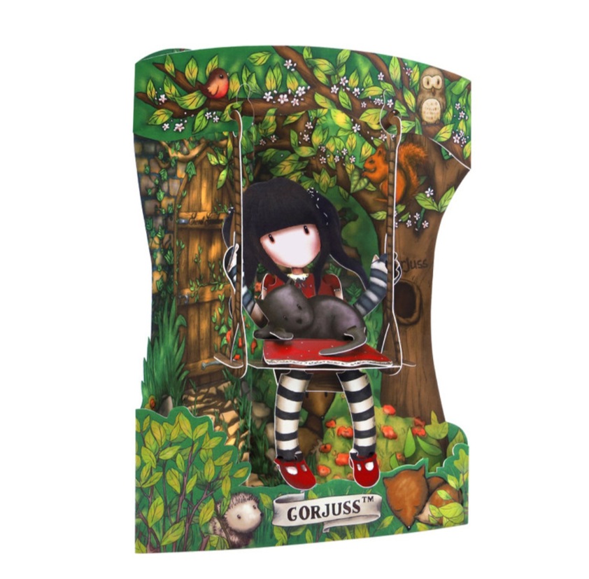 Ruby Gorjuss Girl Swinging - Swing Card (SC191)