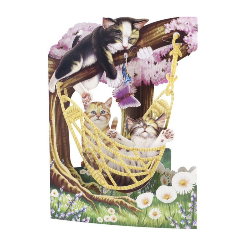 Cats in a Hammock Swing Card (SC209)