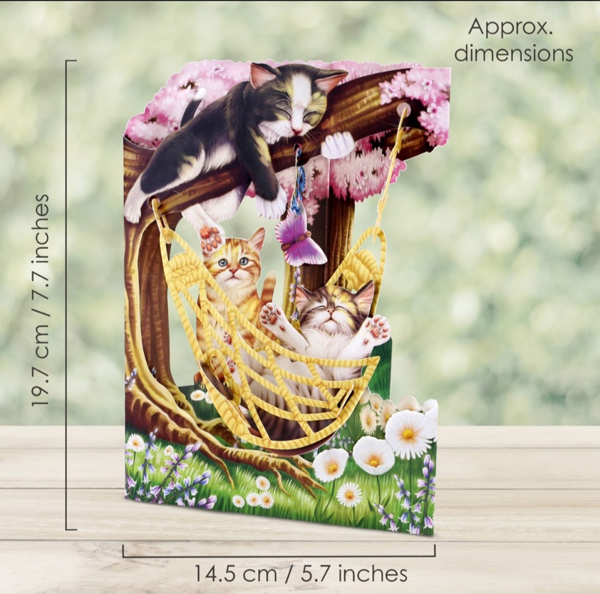 Cats in a Hammock Swing Card (SC209)