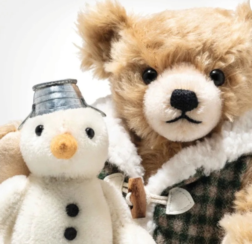 Teddy Bear with Snowman 23cm