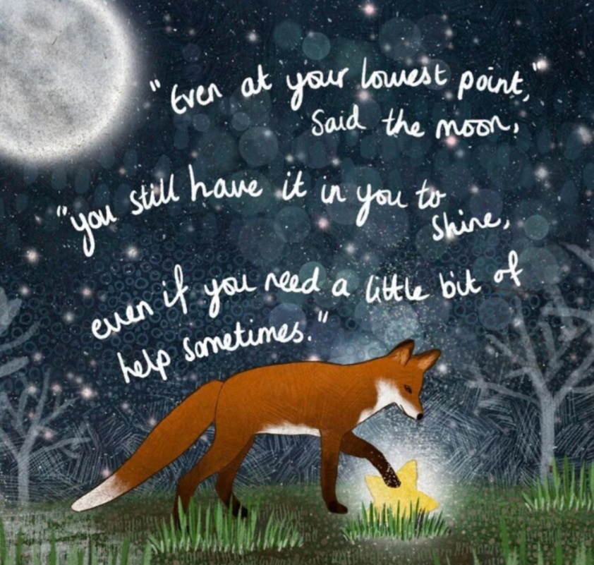 Fox Under The Moon Greetings Card - Shine C2308