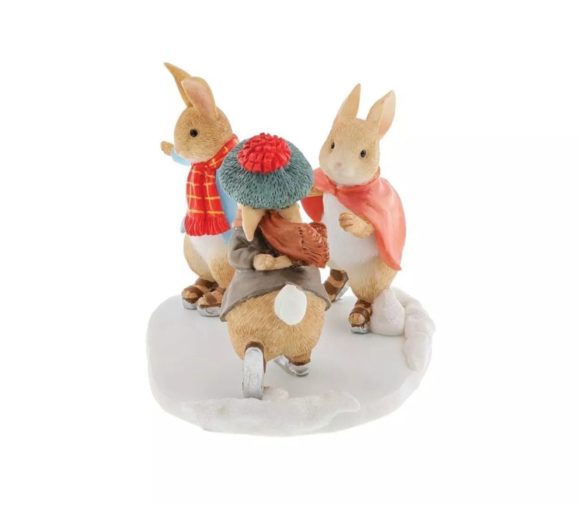 Beatrix Potter's: Peter, Benjamin and Flopsy Skating Figurine