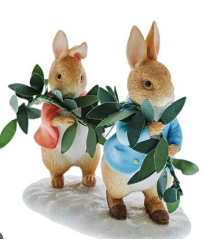 Beatrix Potter's: Peter Rabbit and Flopsy Garland Figurine