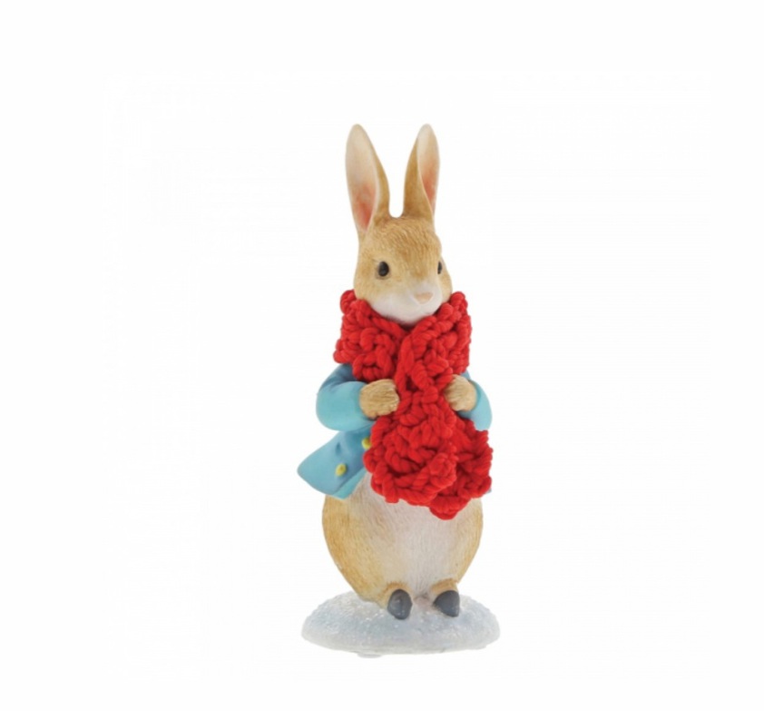 Beatrix Potter's: Peter Rabbit in a Festive Scarf Figurine