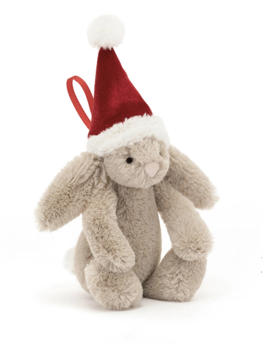 Bashful Christmas Bunny Decoration