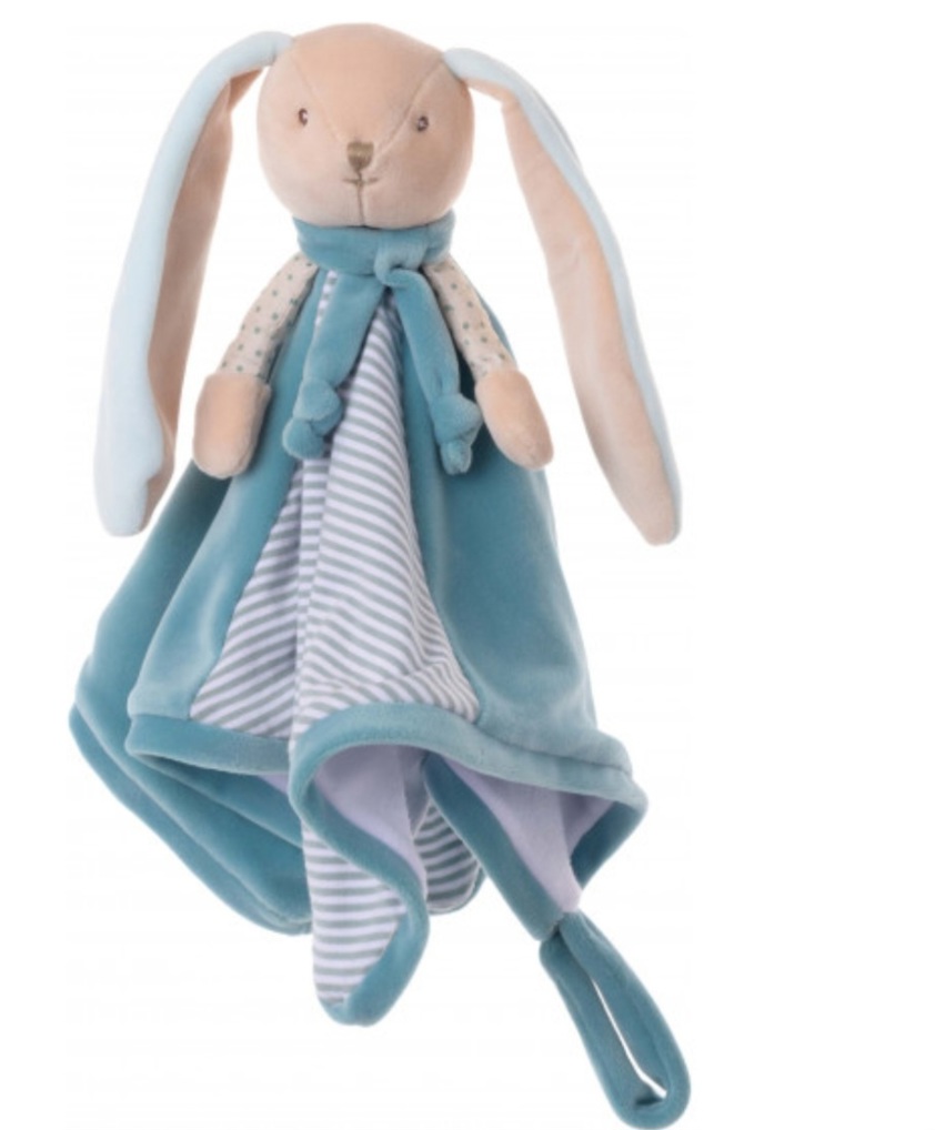 Baby Bunny Rug (baby comforter toy) Blue 22005