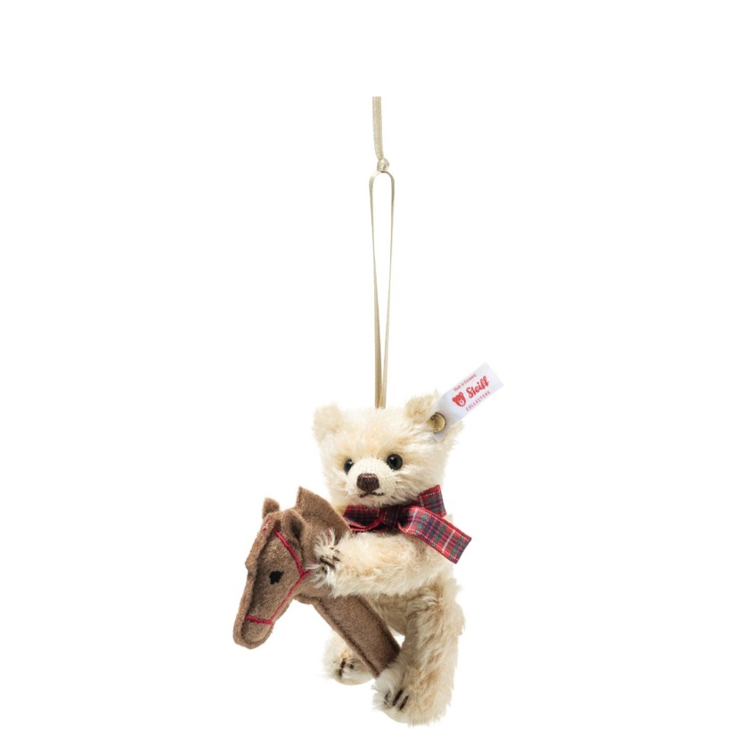 Teddy Bear Ornament on Hobby Horse LAST IN STOCK