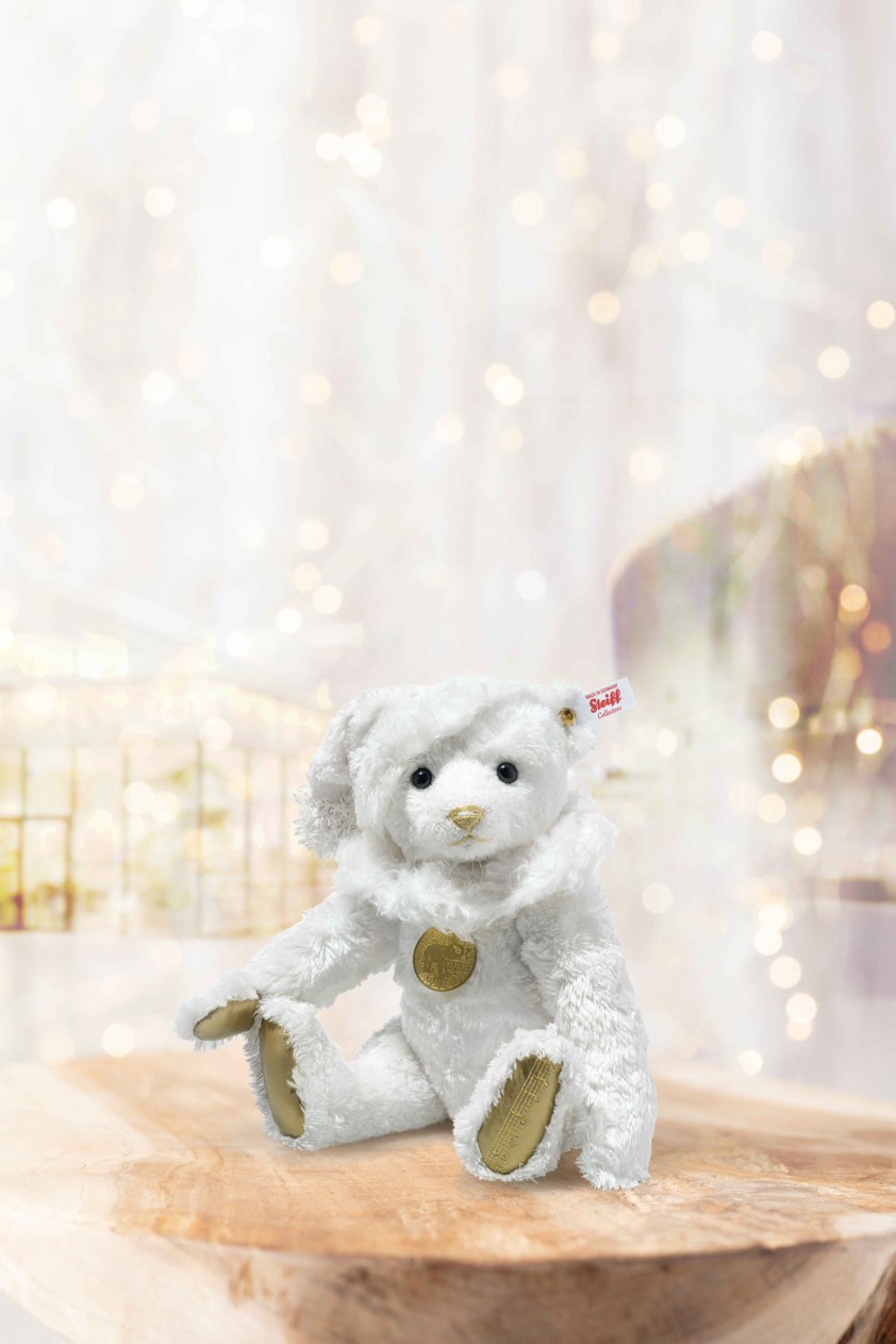 Teddies For Tommorow: White Christmas Teddy Bear  (Teddyb 30 Weiss)