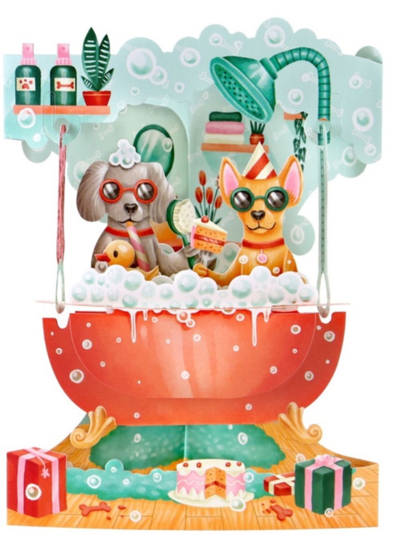 Doggy Bath Time Swing Card (SC230)