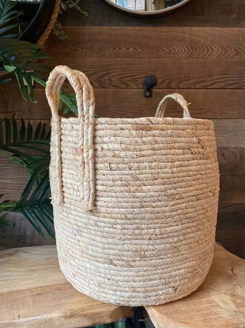 Cream Natural Straw Basket