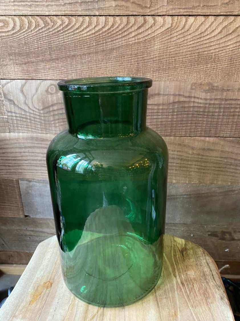 Green Funnel Vase
