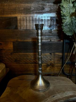 Matt Silver Dinner Candle Holder  Matt Silver Dinner Candle Holder