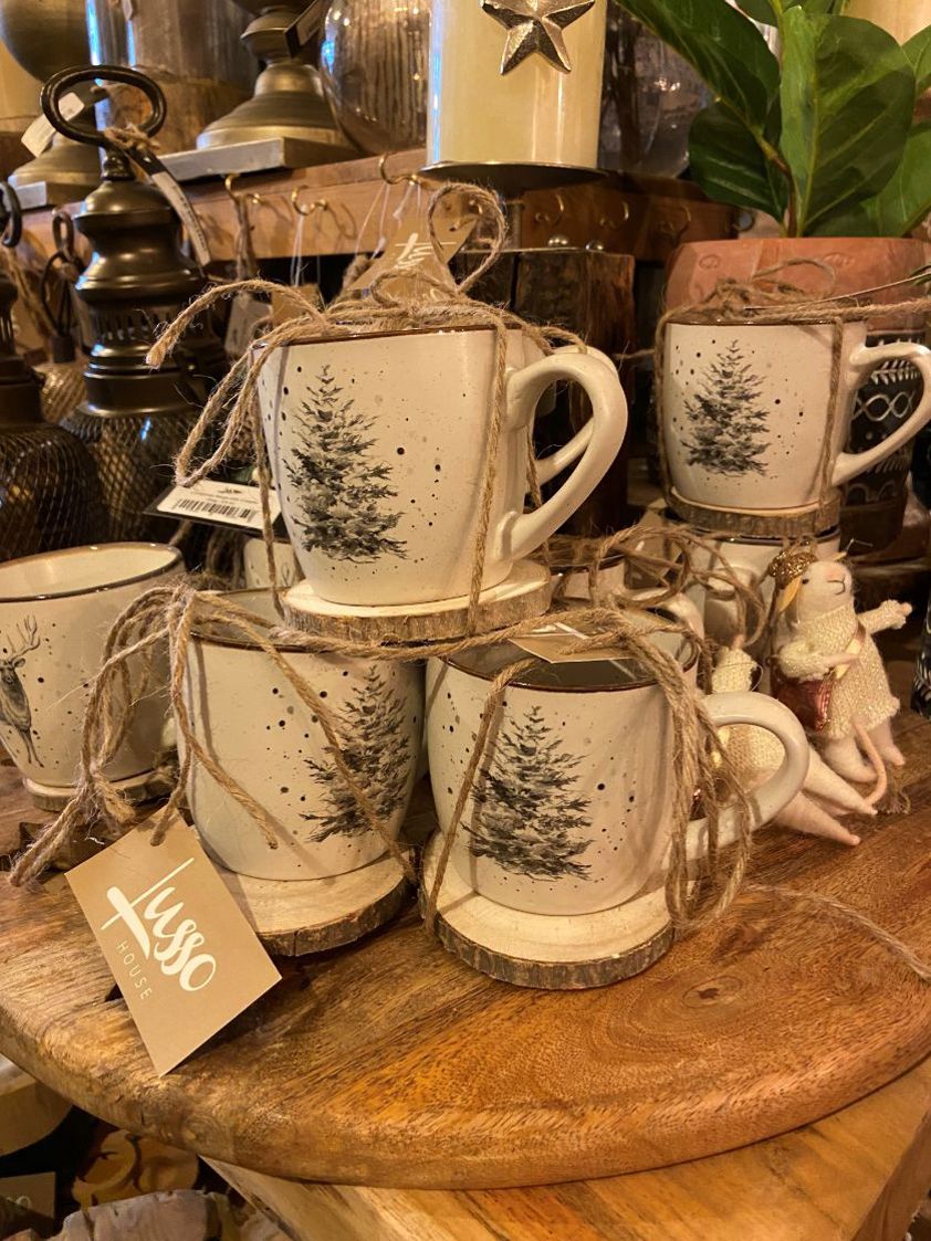 Christmas Mugs with Coaster