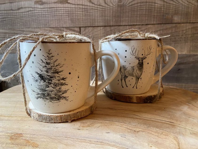 Christmas Mugs with Coaster