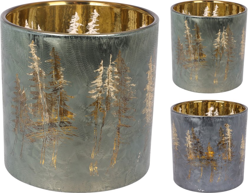 Tealight Holder Winter Trees inc lights