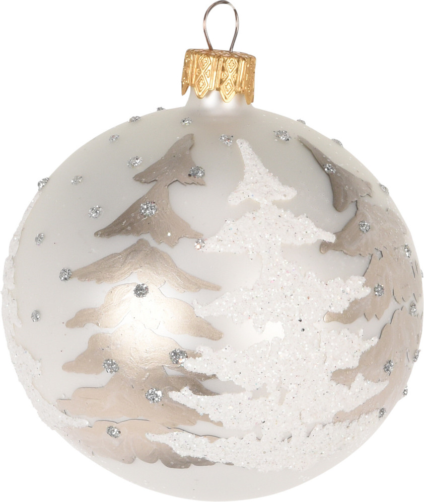 Hand Blown Glass Champagne & Gold Bauble Hand Blown Glass Champagne & Gold Bauble