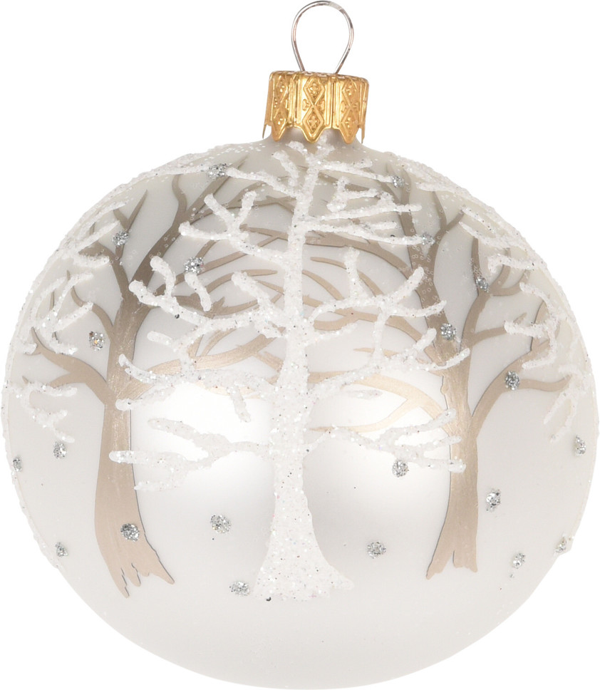 Hand Blown Glass Champagne & Gold Bauble Hand Blown Glass Champagne & Gold Bauble