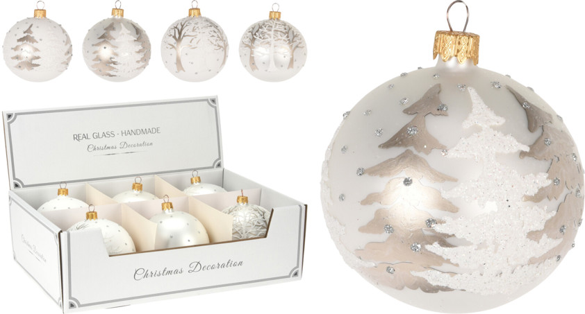 Hand Blown Glass Champagne & Gold Bauble Hand Blown Glass Champagne & Gold Bauble