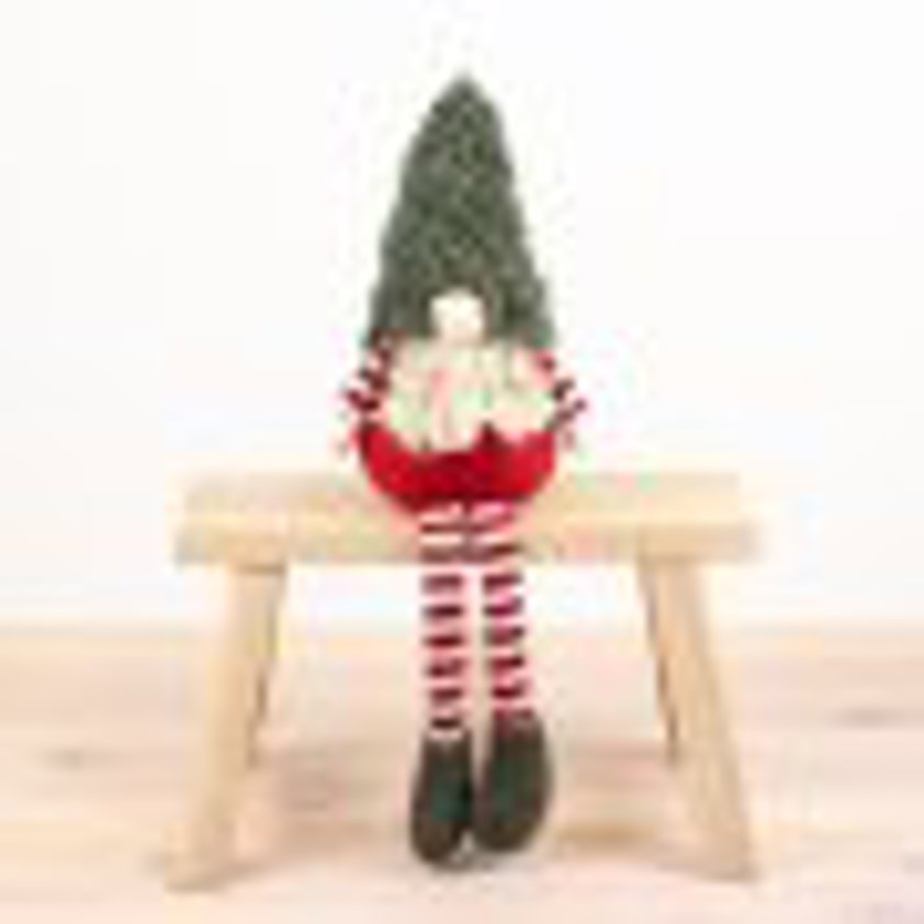 Roscoe The Red & Green Sitting Gnome