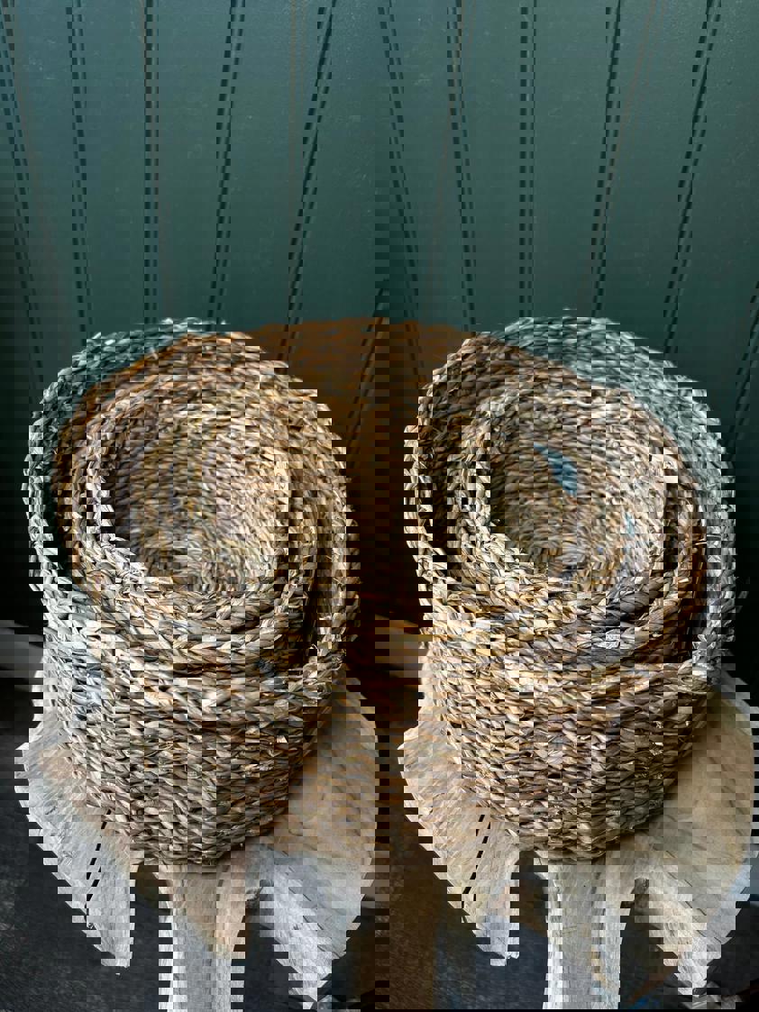 Round Natural Shallow Basket