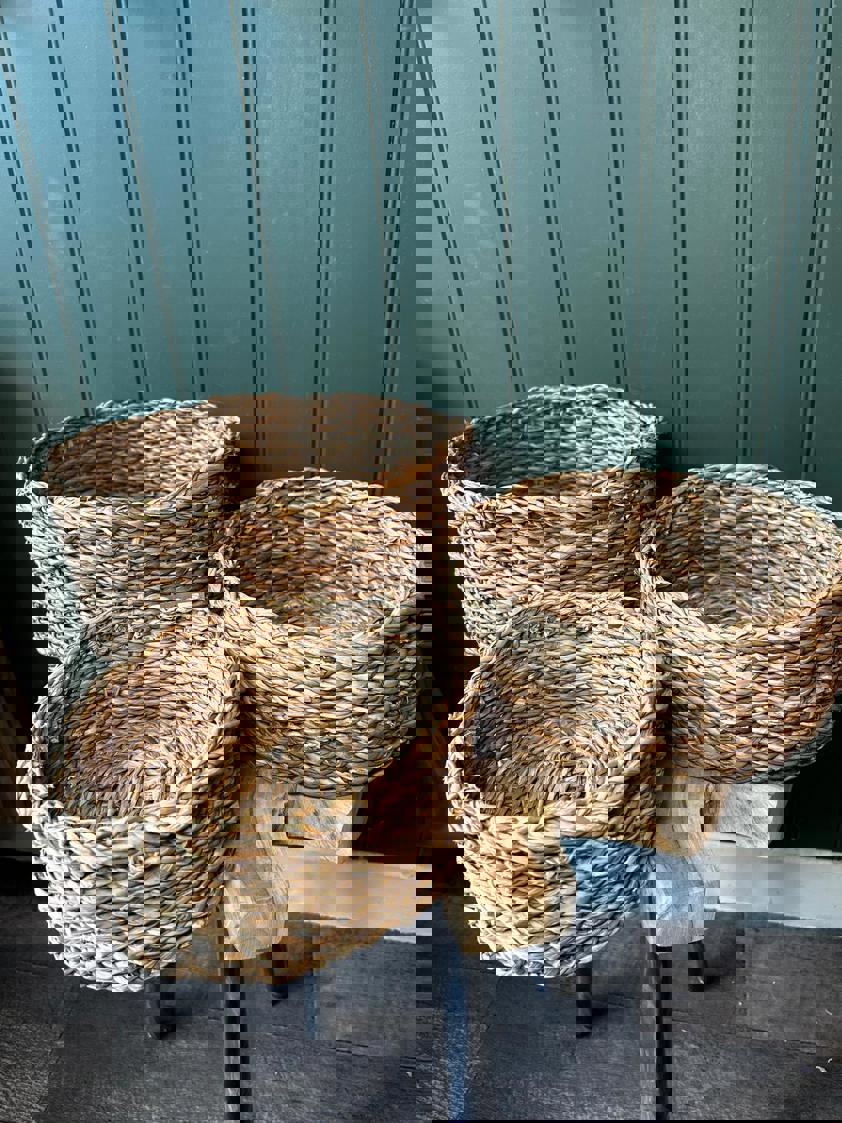 Round Natural Shallow Basket