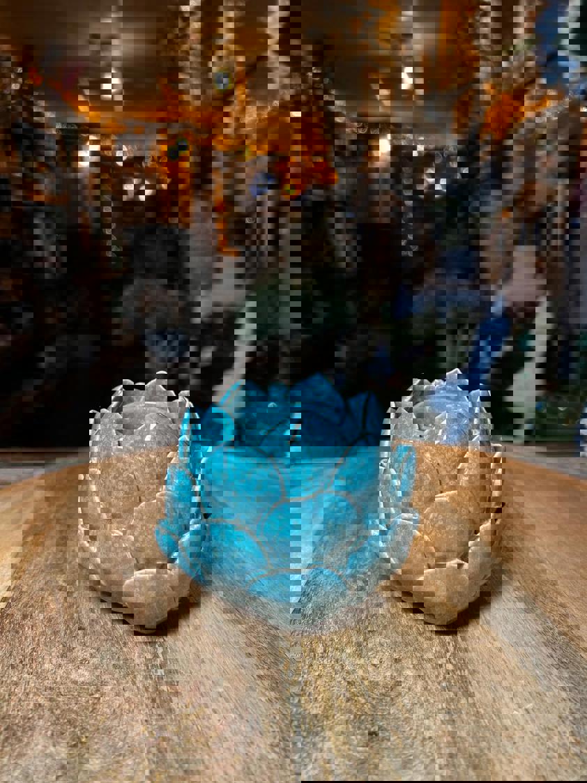 Green Lotus Candle Holder