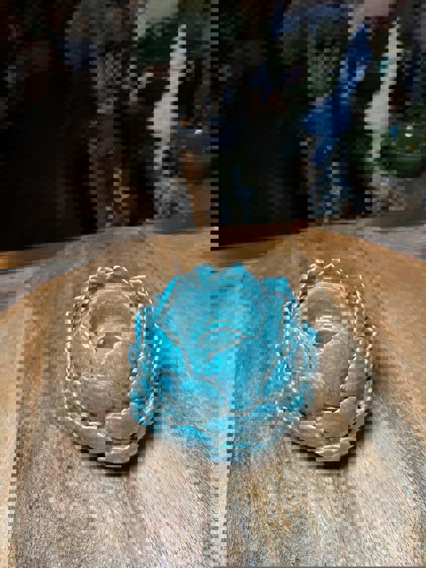 Green Lotus Candle Holder