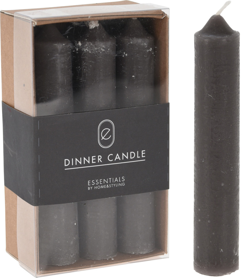 Chunky Dark Dinner Candle Set