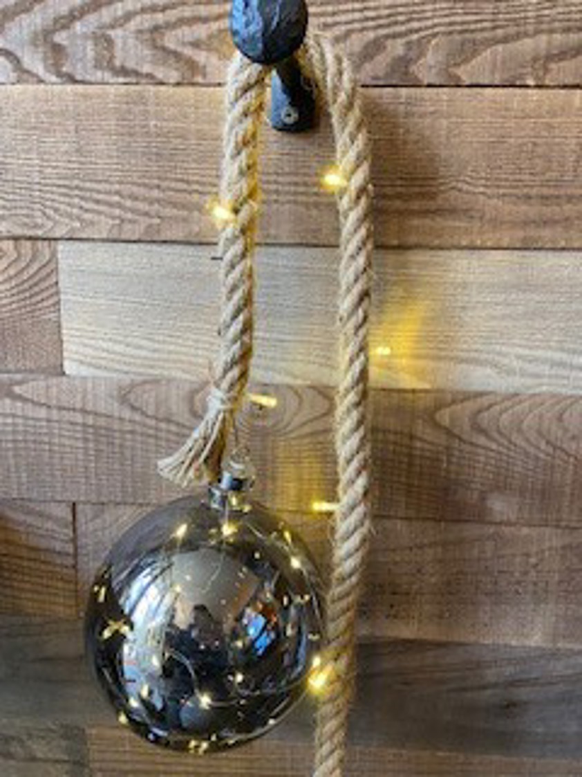Dark Glass LED Rope Ball (2 Sizes)