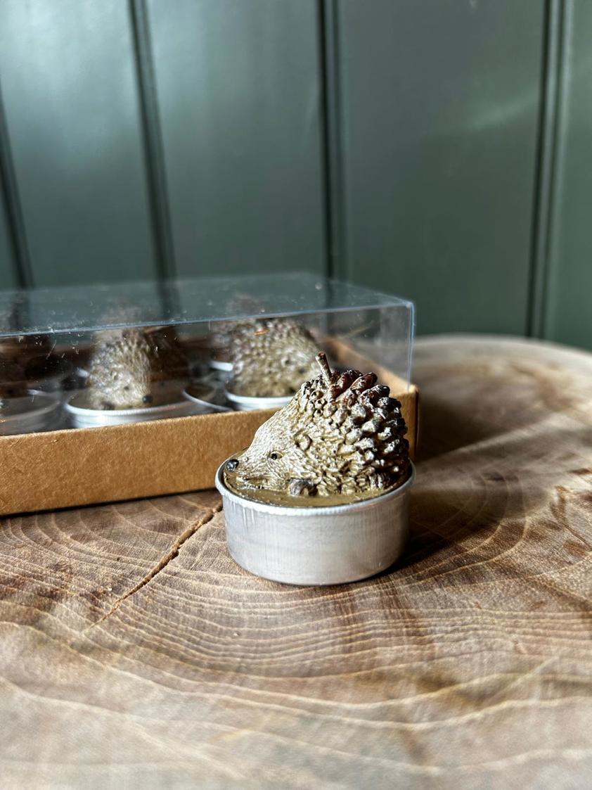 Set Of Six Hedgehog T-Lights