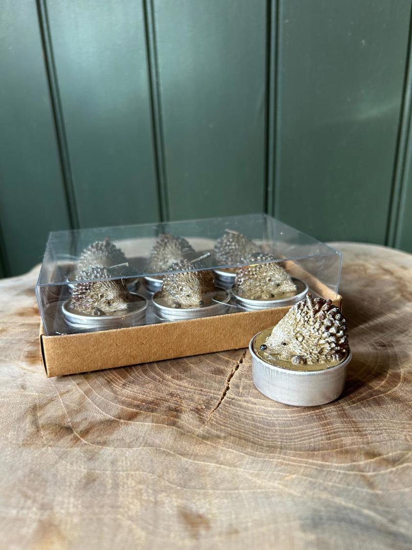 Set Of Six Hedgehog T-Lights