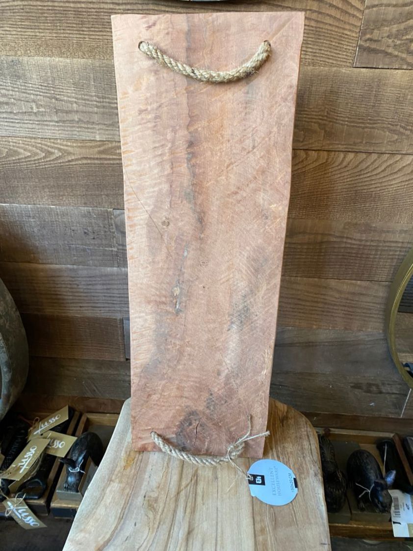 Wood Serving Board with Rope Handles