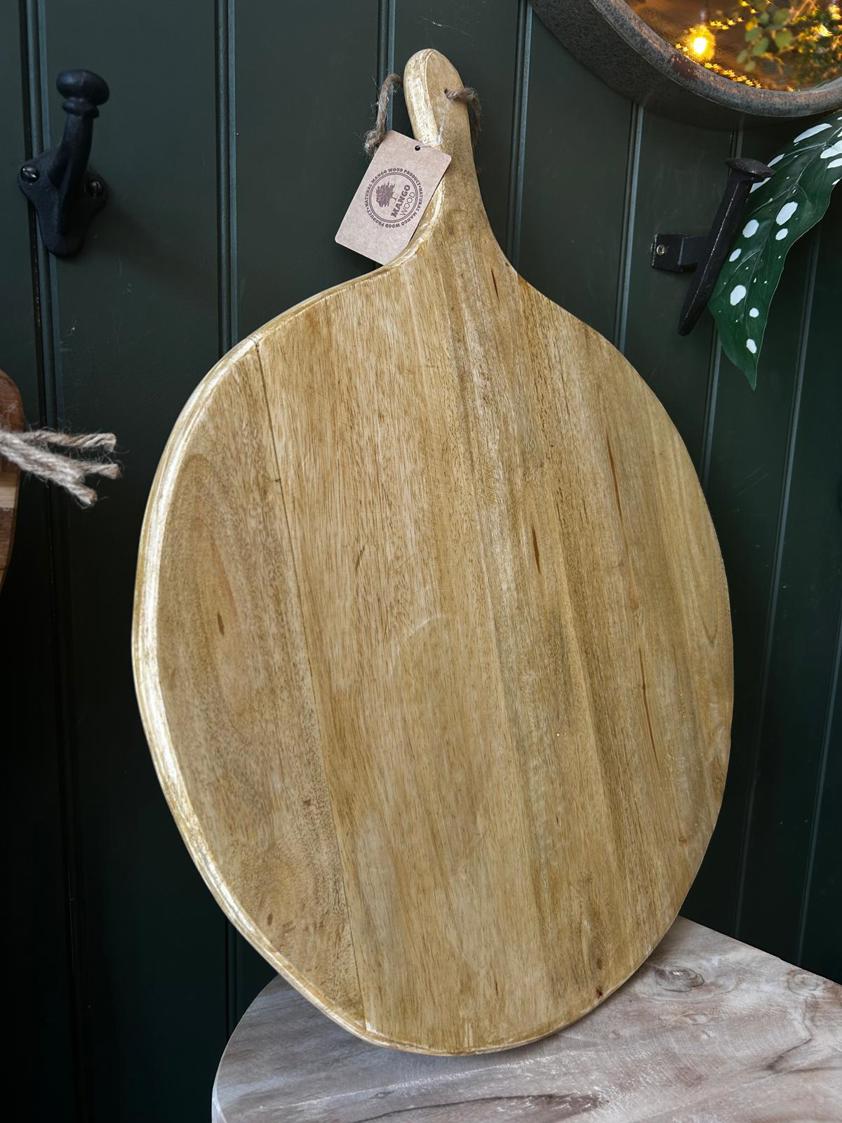 Large Natural Oval Mango Wood Serving Board
