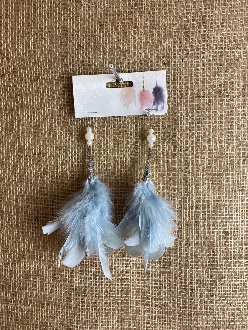 Blue Pack of 2 - Feather Hanging Decor