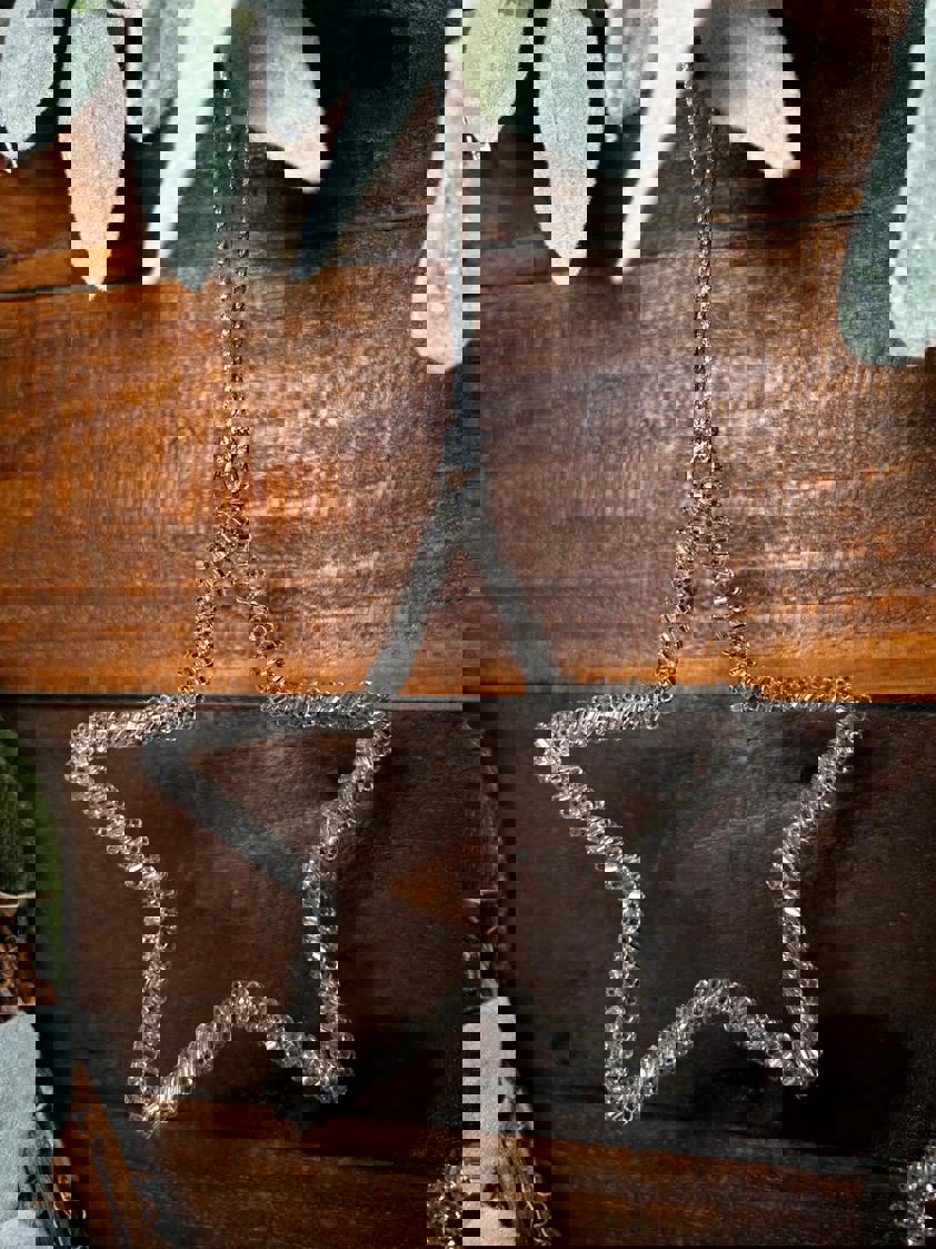 Beaded Silver Hanging Decor Beaded Silver Hanging Decor