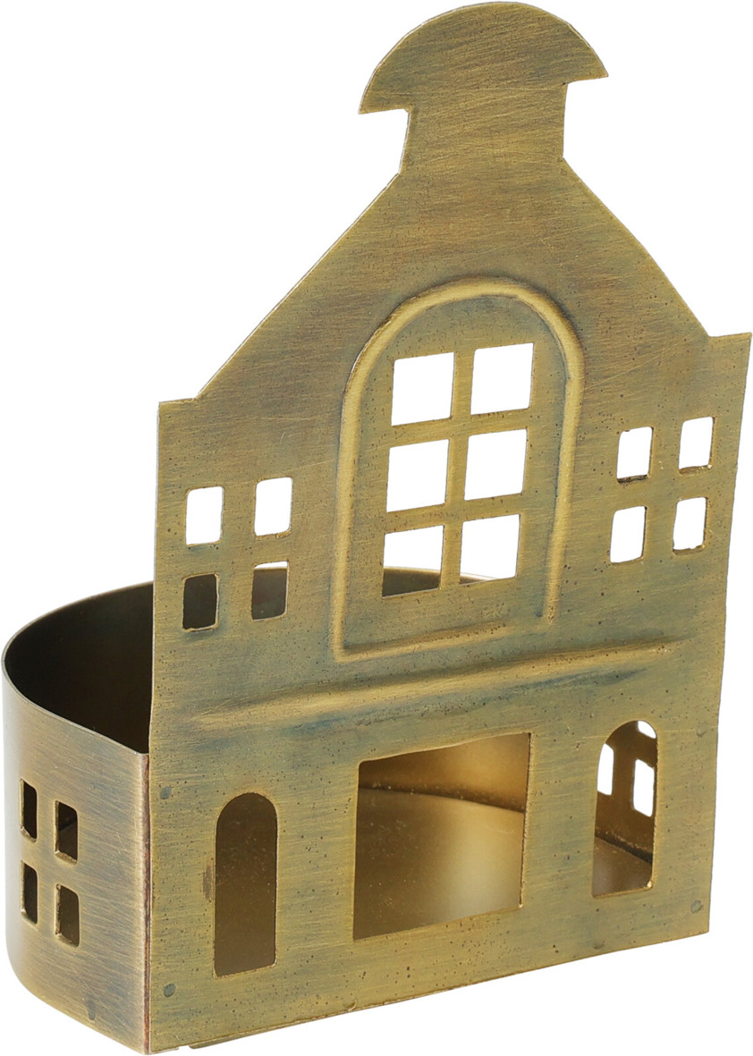 Small Antique Brass House 12cm