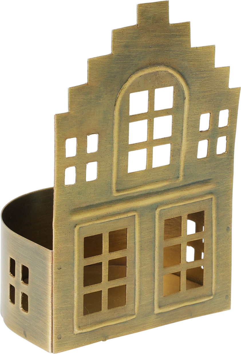 Small Antique Brass House 12cm