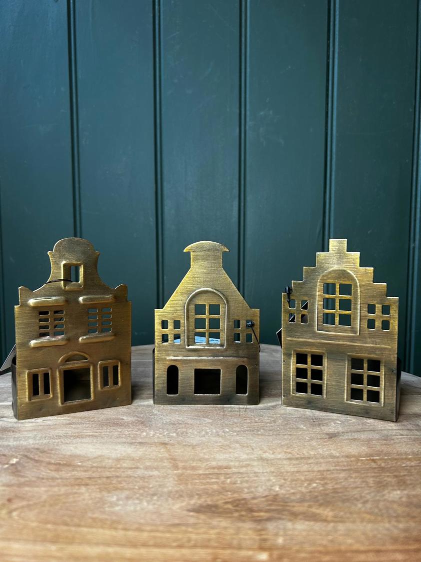 Small Antique Brass House 12cm