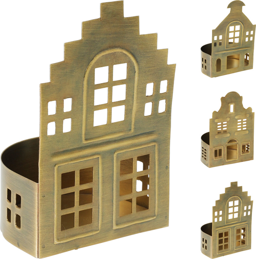Small Antique Brass House 12cm