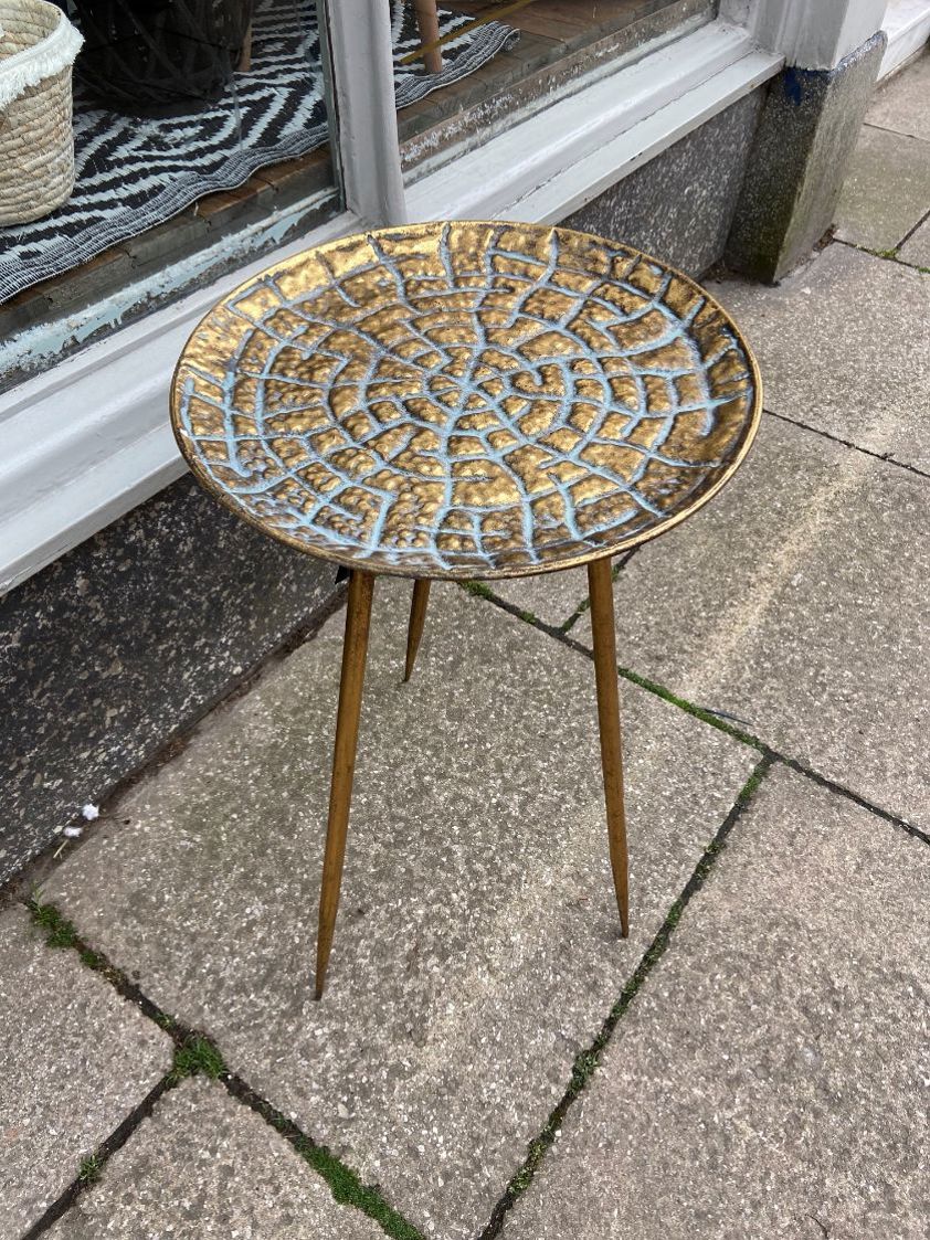 Gold Tall Side Table