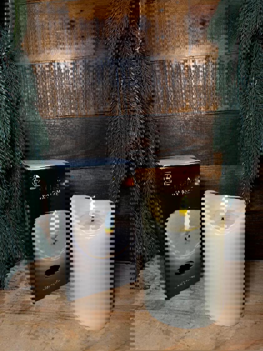 Ivory LED Candle 90mm x 125mm