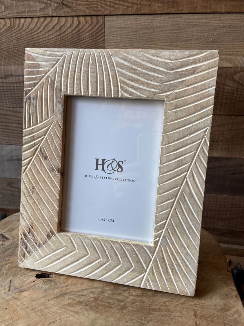 Palm Leaf Mango Wood Photo Frame