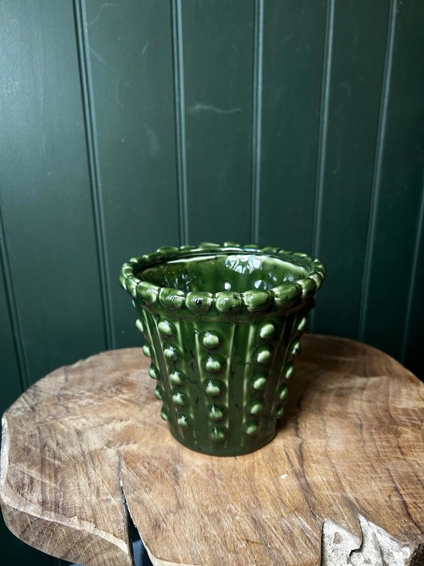 Green Bobble Planter