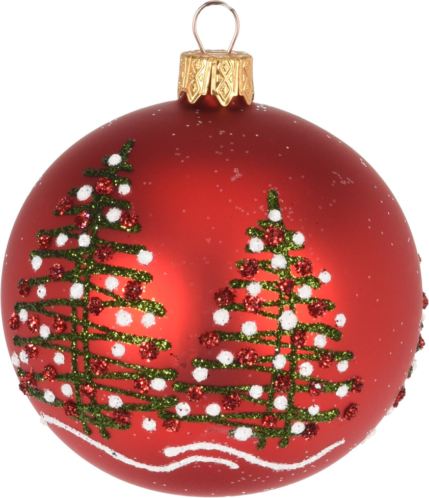 Hand Blown Glass Tree Bauble Hand Blown Glass Tree Bauble