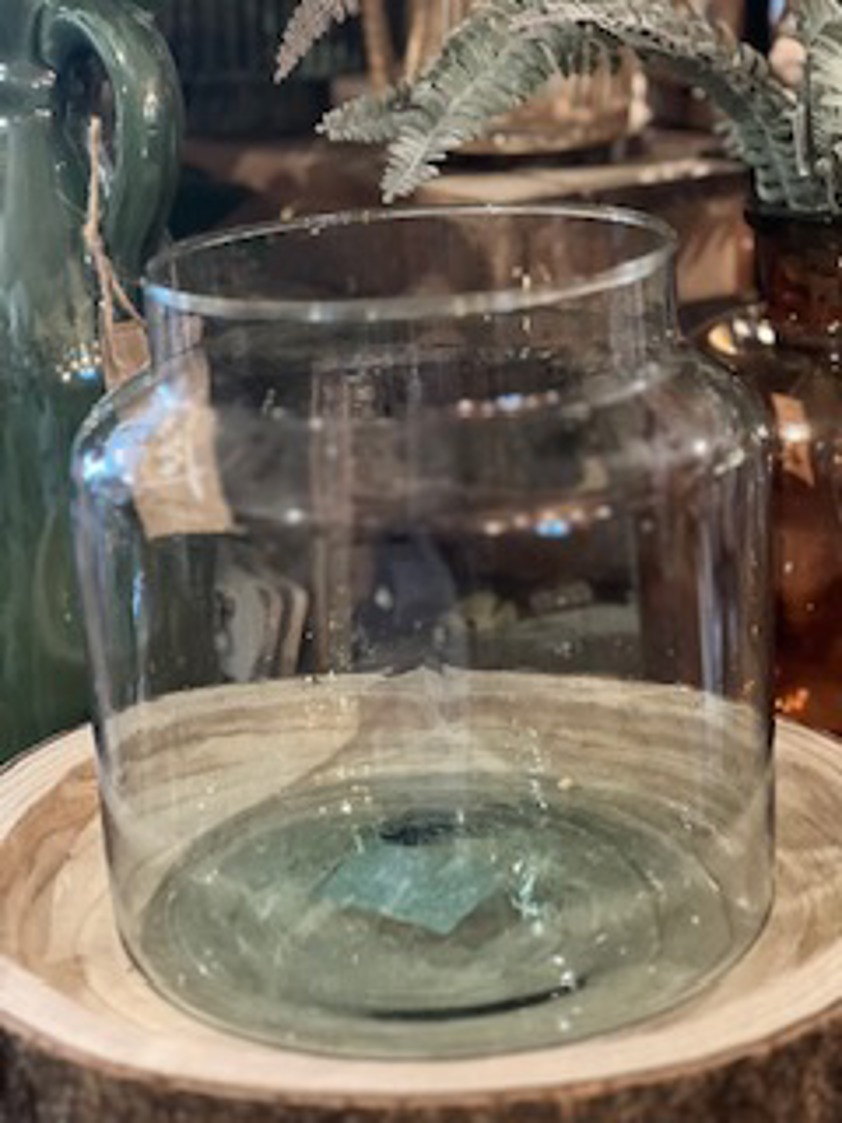 Recycled Glass Short Vase