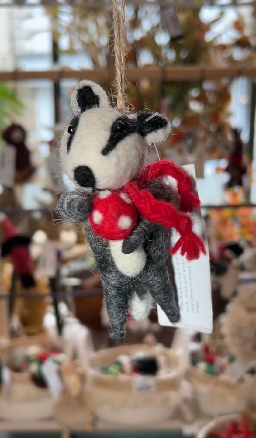 Hanging Felt Badger