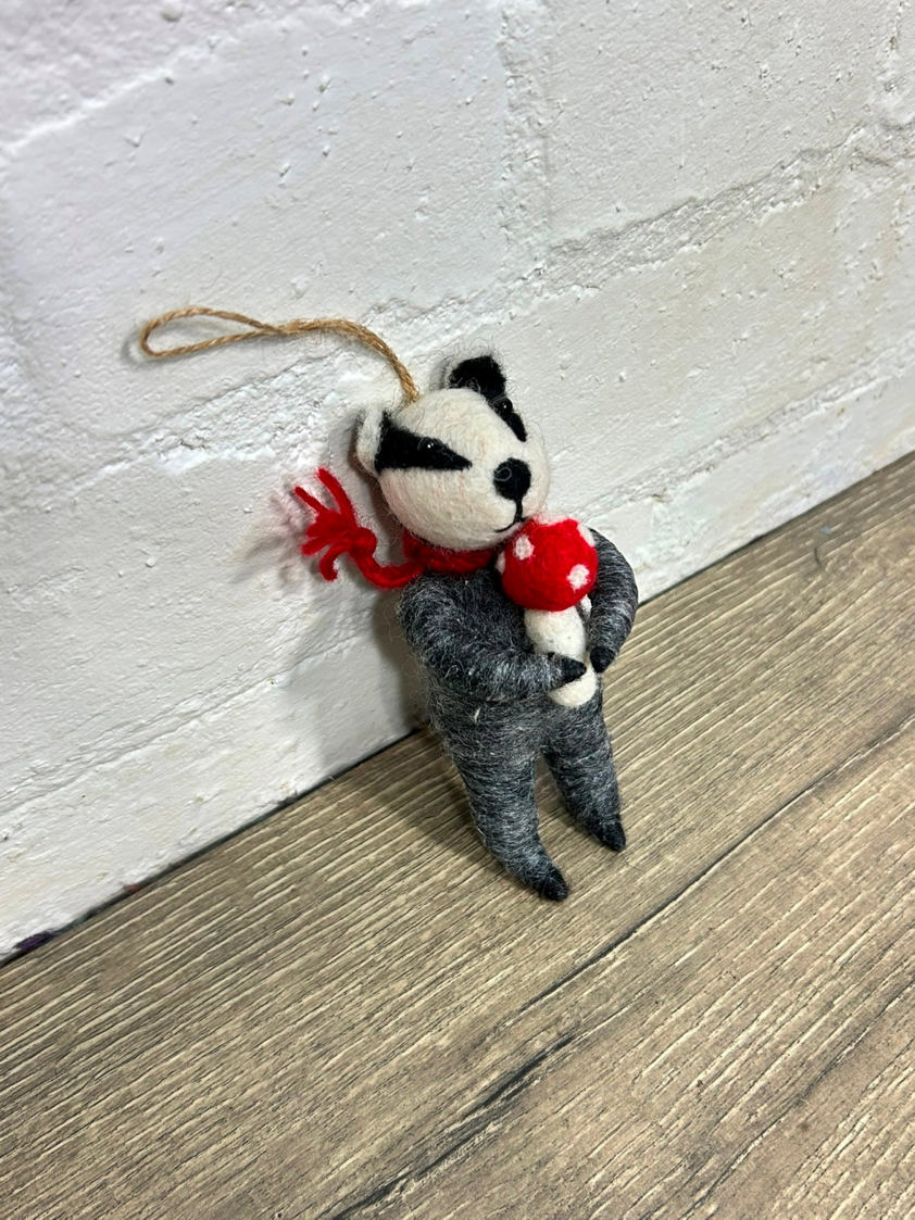 Hanging Felt Badger