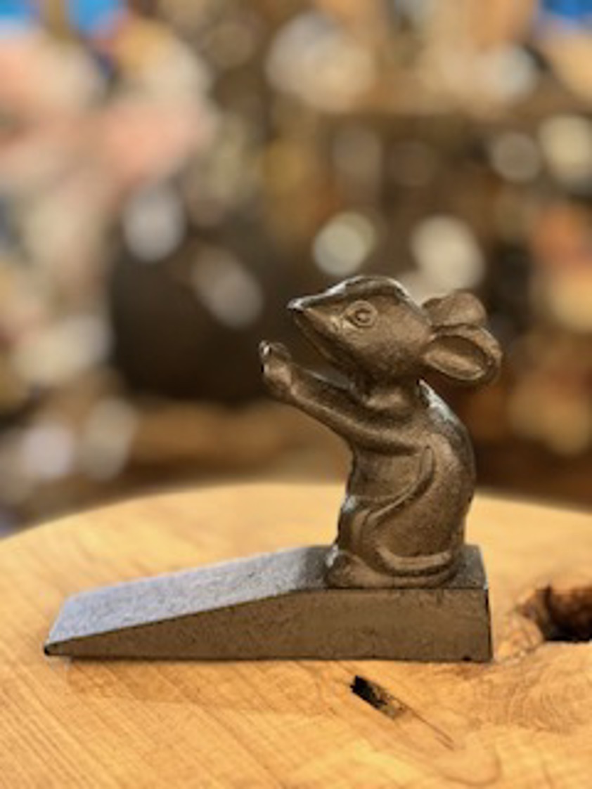 Cast Iron Mouse Door Wedge