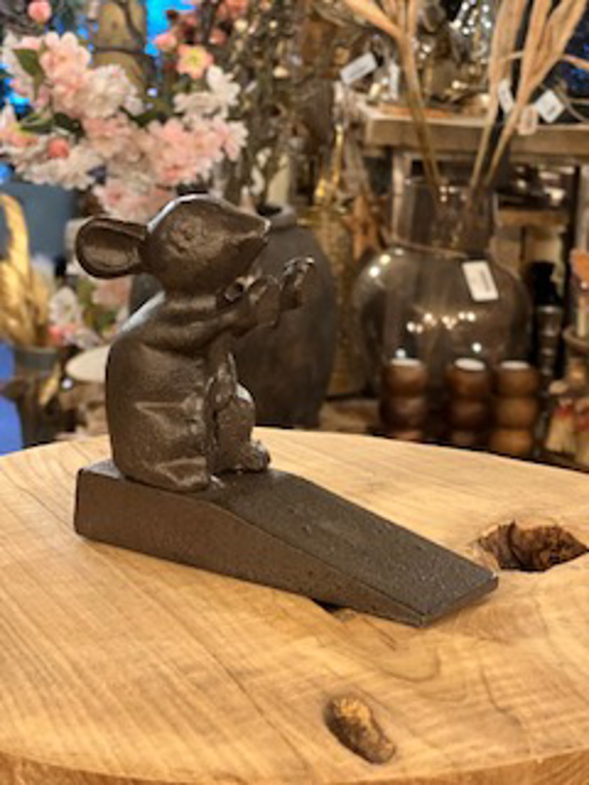 Cast Iron Mouse Door Wedge